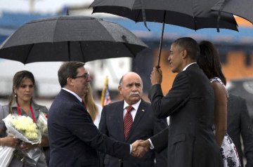 奧巴馬抵達哈瓦那對古巴進行訪問