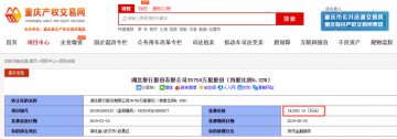 湖北銀行6.32%股權掛牌價超14億