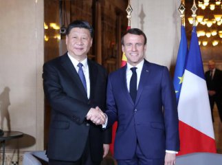 習近平會見法國總統馬克龍