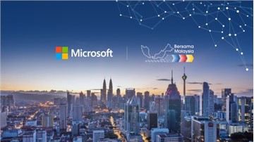 微软宣布计划在马来西亚建立其第一个区域数据中心，作为"与马来西亚齐心共赢"（Bersama Malaysia）计划的一部分，以支持包容性经济增长