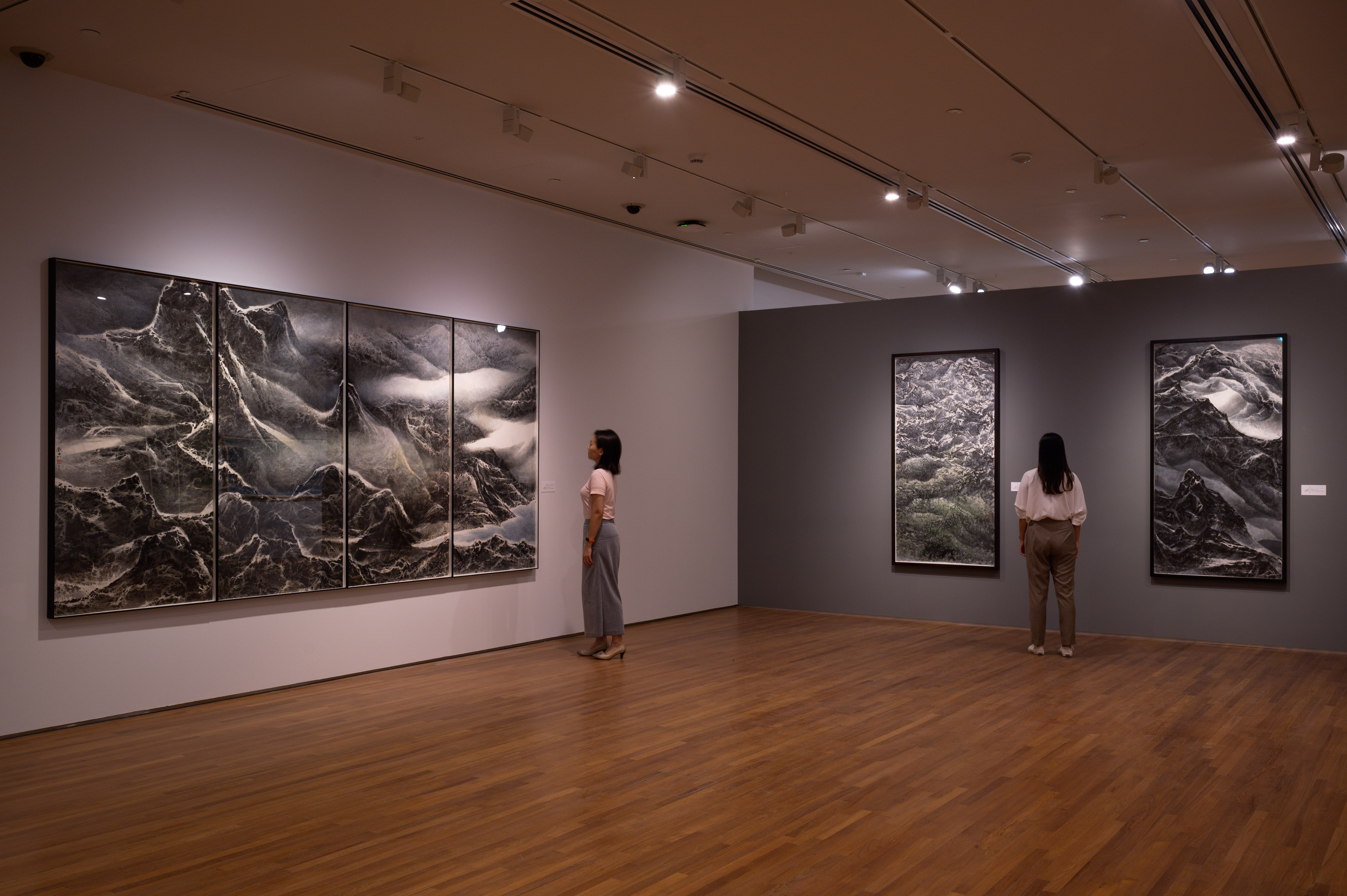 “劉國松：實驗悟道”展覽，新加坡國家美術館 2023年。圖片：Joseph Nair, Memphis West Pictures